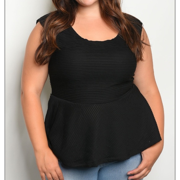 Tops - CLOSET CLEARANCE! 
PLUS blk peplum top